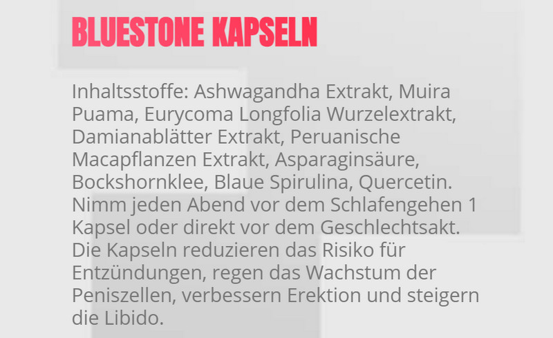 Bluestone wirkung